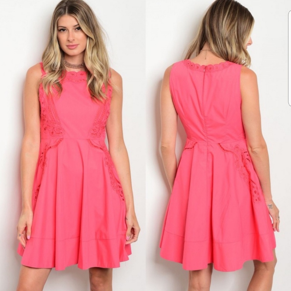 Coral Summer Dress☀️